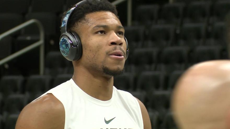 Milwaukee Bucks' Giannis Antetokounmpo will miss his first game due to a strained right calf. (Photo: CBS 58)