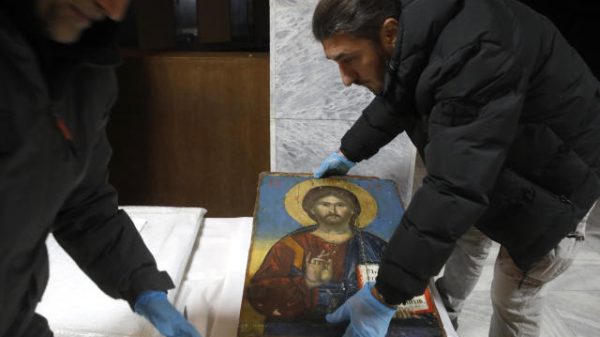 Stolen artworks and icons were returned as North Macedonia and Albania announced collaboration. (Photo: