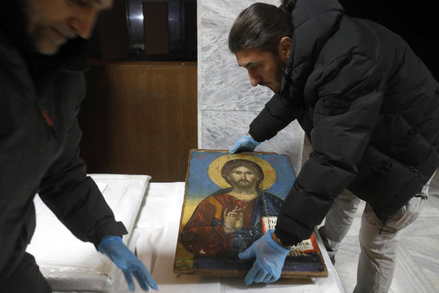 Stolen artworks and icons were returned as North Macedonia and Albania announced collaboration. (Photo: